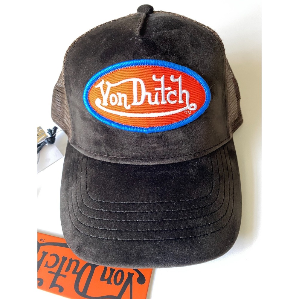Von Dutch Trucker Hat Mens OS Hollywood Velvet Brown Mesh Snapback VDH H0039